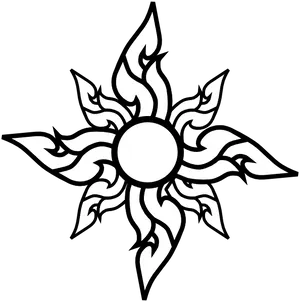 Tribal Star Outline Design