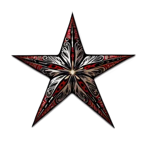Tribal Star Tattoo PNG 06262024