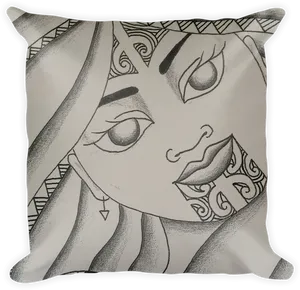 Tribal Style Anime Pillow Design PNG