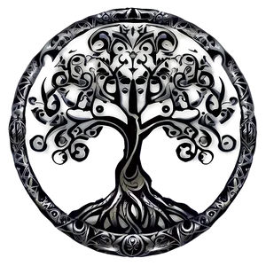 Tribal Tree Of Life Tattoo PNG 06122024