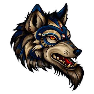 Tribal Wolf Tattoo Design Png 56 PNG image