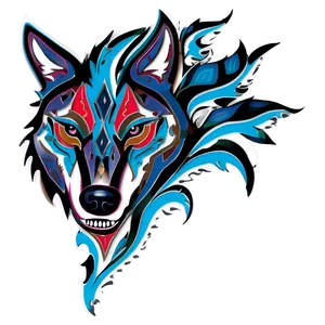 Tribal Wolf Tattoo Design Png Gmi PNG image