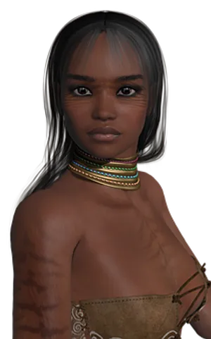 Tribal Woman Portrait Digital Art