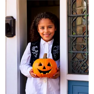 Trick Or Treat Doorstep Surprise Png Ska13 PNG image