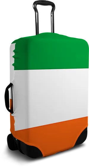 Tricolor Luggage Bag Standing PNG image