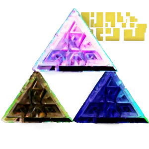 Triforce Glitch Art PNG Blp