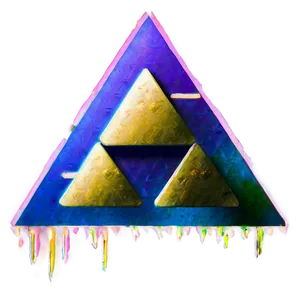 Triforce Glitch Art PNG Vib6