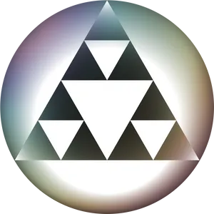 Triforce Symbol Glowing Orb PNG image