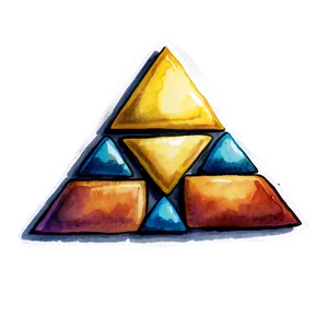 Triforce Watercolor PNG 05242024 PNG