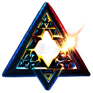 Triforce With Light Effects PNG 05242024 PNG