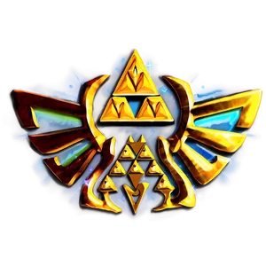 Triforce With Light Effects PNG Ykx77 PNG