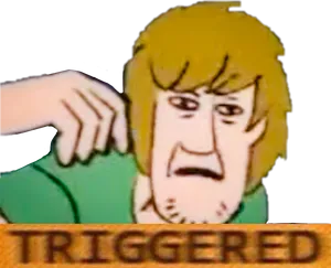 Triggered Meme Sticker PNG image