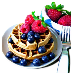 Triple Berry Waffle Png Kix PNG image