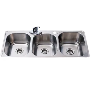 Triple Bowl Kitchen Sink PNG Mrn PNG