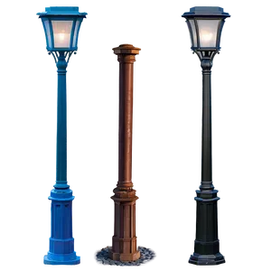 Triple Head Light Pole PNG 06212024 PNG