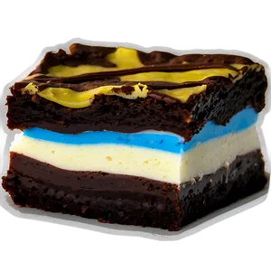 Triple Layer Brownie Png 06122024 PNG image