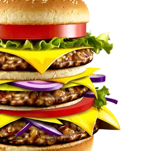 Triple Layer Cheeseburger Png 52 PNG image