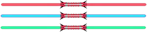 Triple Lightsabers Color Variants PNG image