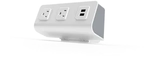 Triple Outlet Adapter White PNG image