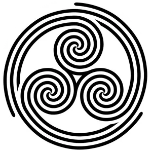 Triple Spiral Symbol Graphic PNG image