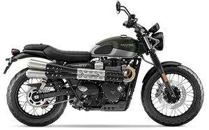 Triumph Scrambler Motorcycle PNG image