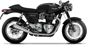 Triumph Thruxton Motorcycle Side View PNG image