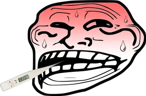 Troll Face Fever Thermometer PNG image