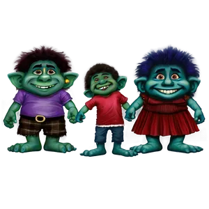Troll Family Portrait PNG Mqi81 PNG