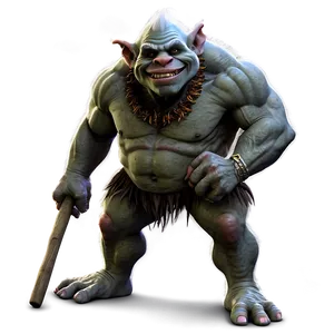 Troll With Club PNG 05232024