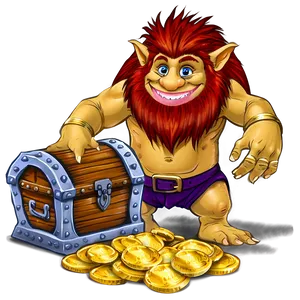 Troll With Treasure Chest PNG 05232024 PNG
