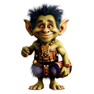 Troll With Treasure Chest PNG 12