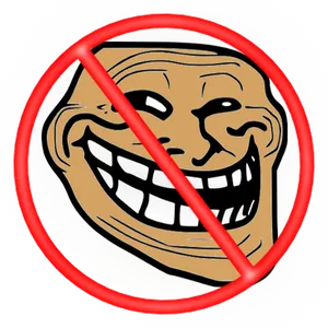 Trollface Banned Symbol PNG image