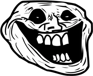Trollface Classic Meme Graphic PNG