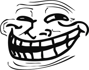 Trollface Classic Meme Vector PNG image