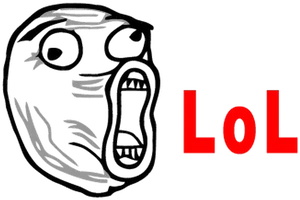 Trollface L O L Meme Black Background