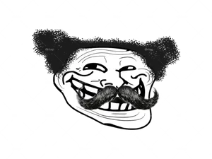 Trollface Meme Black Background PNG image