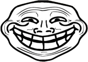 Trollface Meme Classic Blackand White