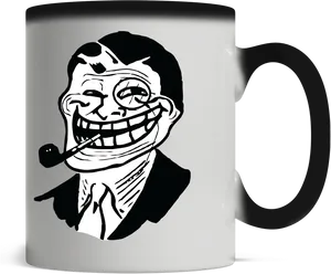 Trollface Meme Coffee Mug PNG image