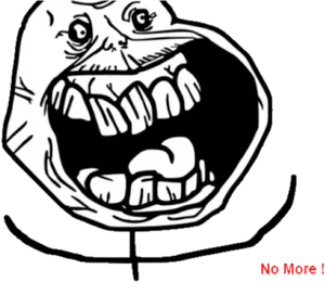 Trollface Meme No More PNG image