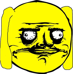 Trollface Yellow Background
