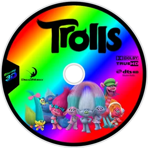 Trolls Movie Blu Ray Disc