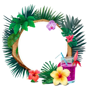 Tropical Adventure Frame PNG 24 PNG