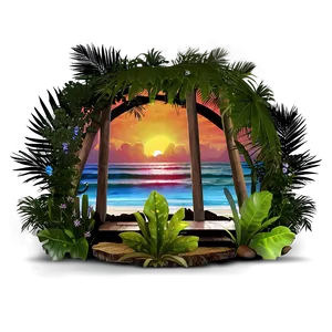 Tropical Beach Altar PNG Gld PNG
