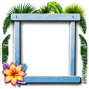 Tropical Beach Frame PNG 43 PNG