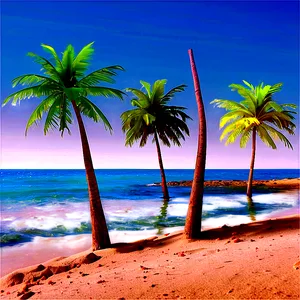Tropical Beach Paradise Photo PNG 05212024