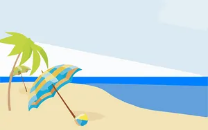 Tropical Beach Summer Vacation PNG image