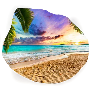 Tropical Beach Sunset Png 85 PNG image