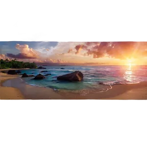 Tropical Beach Sunset Png Dpm34 PNG image