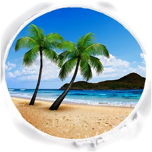 Tropical Beach Sunset Png Fht90 PNG image