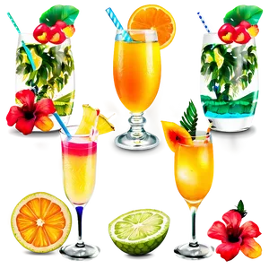 Tropical Cocktail Collection Png 84 PNG image